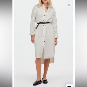 NWT Madewell Long Sleeve Midi Shirtdress 100% Cotton Size S